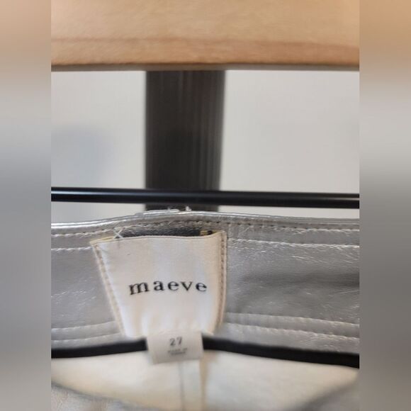 Anthropologie The Ettie High-Rise Crop Wide-Leg Pants by Maeve: Metallic 27 new - Picture 5 of 10